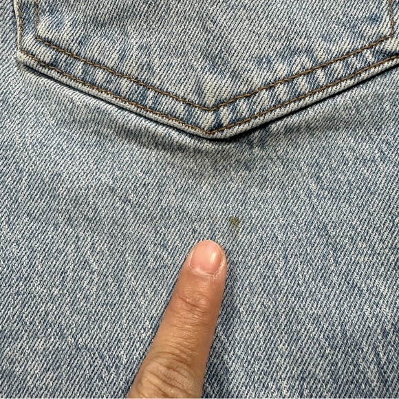 Abercrombie & Fitch The 90s Straight Ultra High Rise Jean Raw Hem in Blue 29/8R - Picture 16 of 16